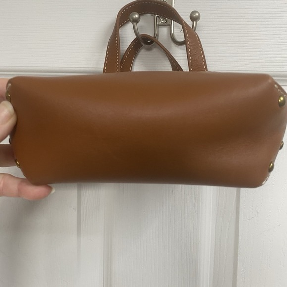 J.CREW Brown Mini Montauk Brown Leather Tote Concert Purse NWT DOESNT HAVE STRAP - Picture 11 of 12